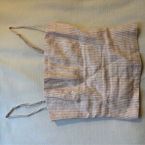 Reformation Striped Tank Top - Cream and Gray